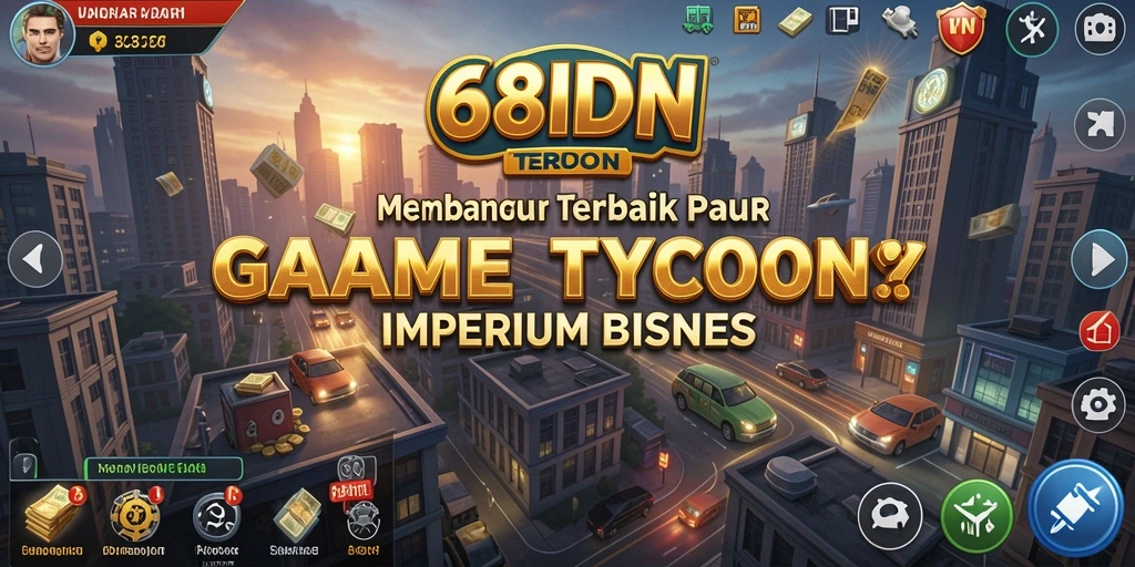 Tampilan gameplay menarik di 68IDN, membangun bisnis dengan strategi.