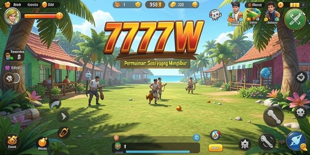 Screenshot utama dari permainan 7777W yang menampilkan gameplay menarik.
