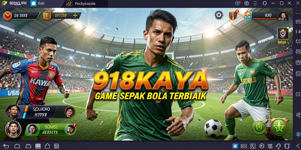 Tampilan gameplay 918KAYA yang seru dalam pertandingan sepak bola.