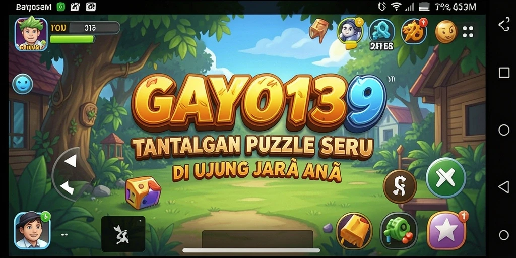 Screenshot gameplay GAYO138 menampilkan puzzle-puzzle penuh warna.
