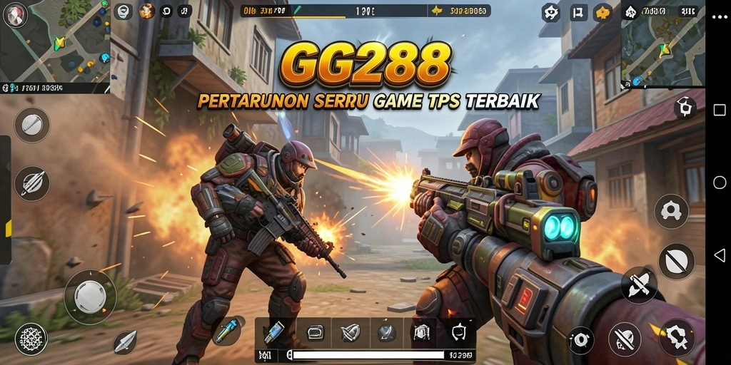 Screenshot gameplay GG288 yang menunjukkan pertempuran seru di medan perang.