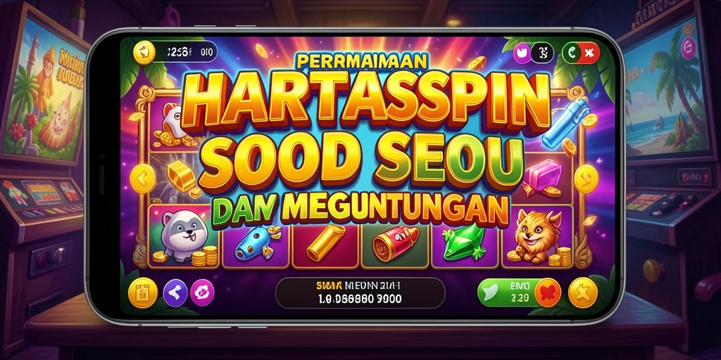 Tampilan gameplay seru HARTASPIN dengan berbagai fitur slot menarik.
