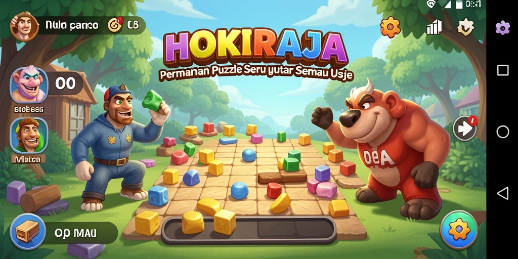 Gameplay seru dan menantang dalam HOKIRAJA yang penuh teka-teki.
