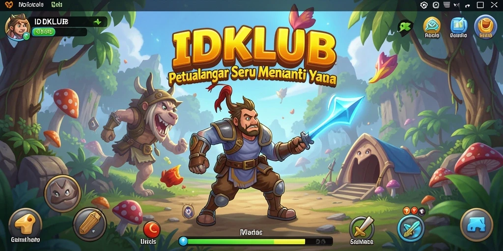 Tangkapan layar menampilkan aksi seru dalam IDKLUB saat menjelajahi peta baru.