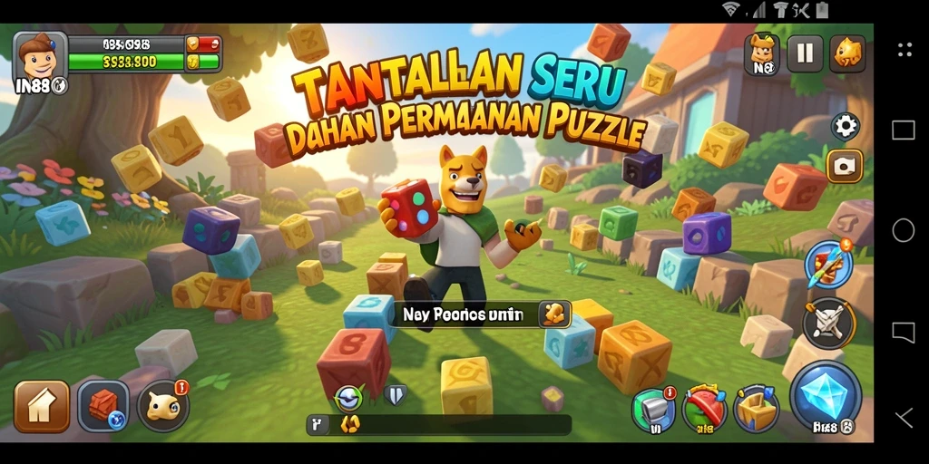 Screenshot IN88 menunjukkan tantangan menarik dalam gameplay Puzzle.