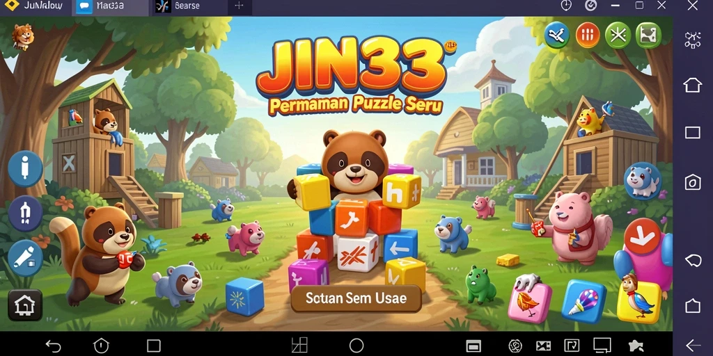 Screenshot gameplay JIN33 menampilkan serunya menyelesaikan puzzle.