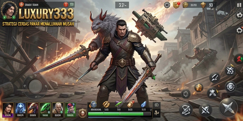 Screenshot gameplay LUXURY333 menunjukkan strategi menarik dalam pertempuran.