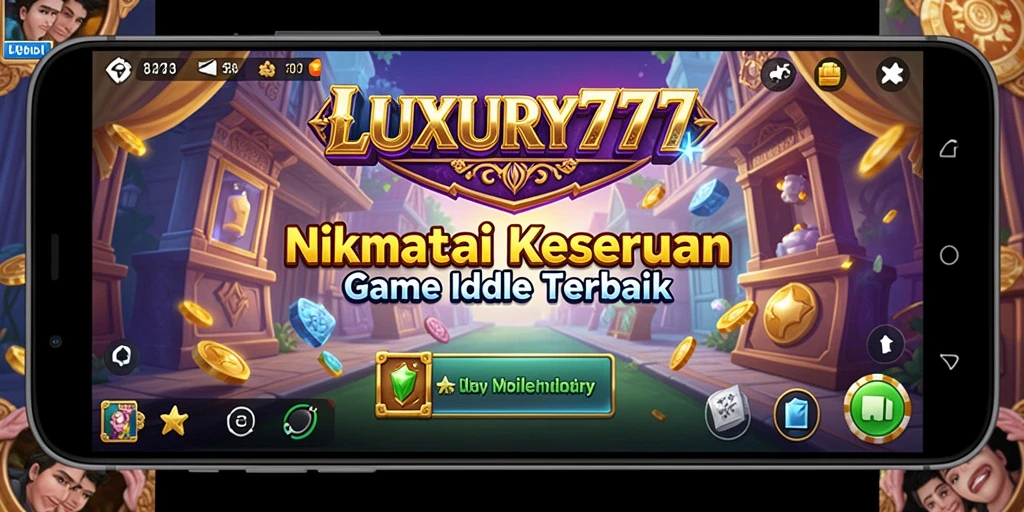 Screenshot dari gameplay LUXURY777 dengan elemen strategi Idle.