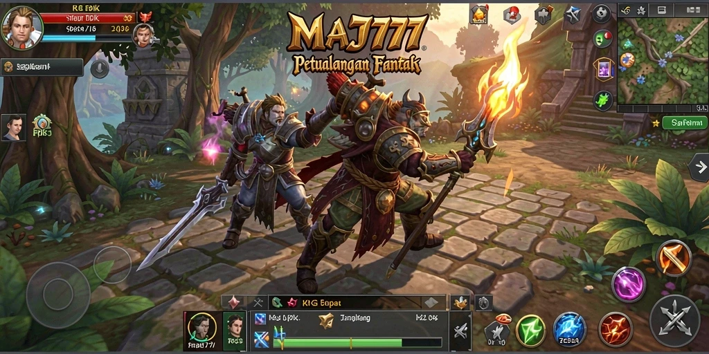 Tampilan gameplay MAJ777 yang penuh petualangan RPG.