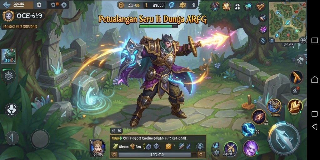 Tangkapan layar menunjukkan gameplay petualangan ARPG yang seru.