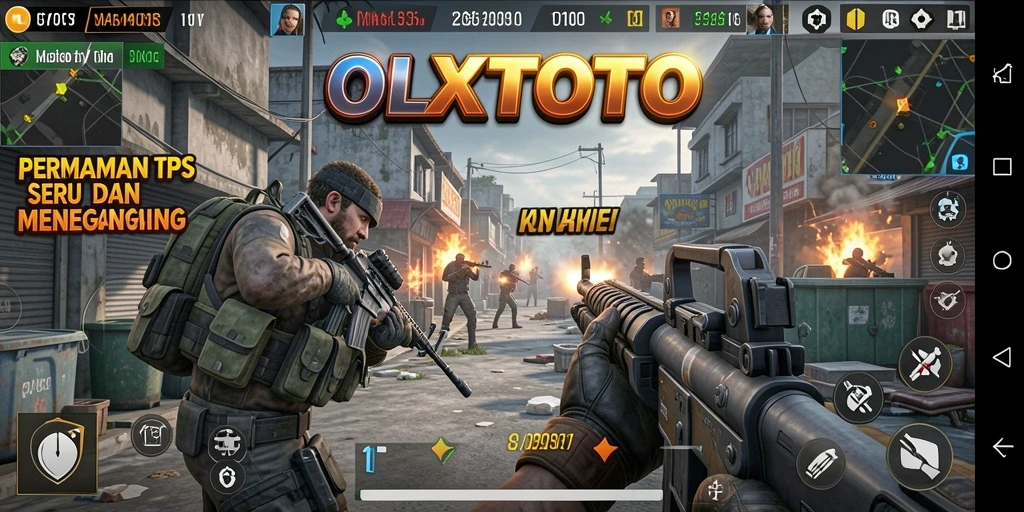 Tampilan gameplay seru dari OLXTOTO dengan aksi tembak-menembak yang menegangkan.