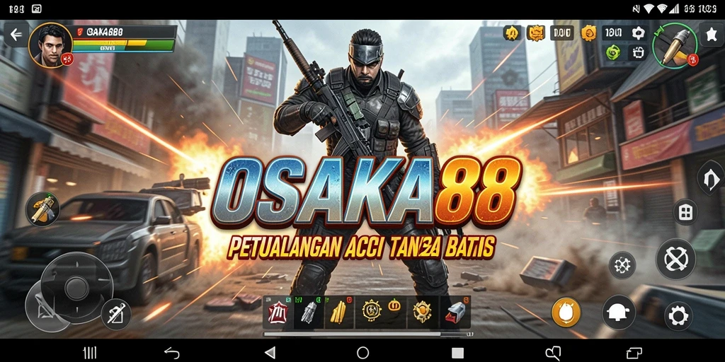 Tampilan seru action OSAKA88 dengan karakter penuh aksi.