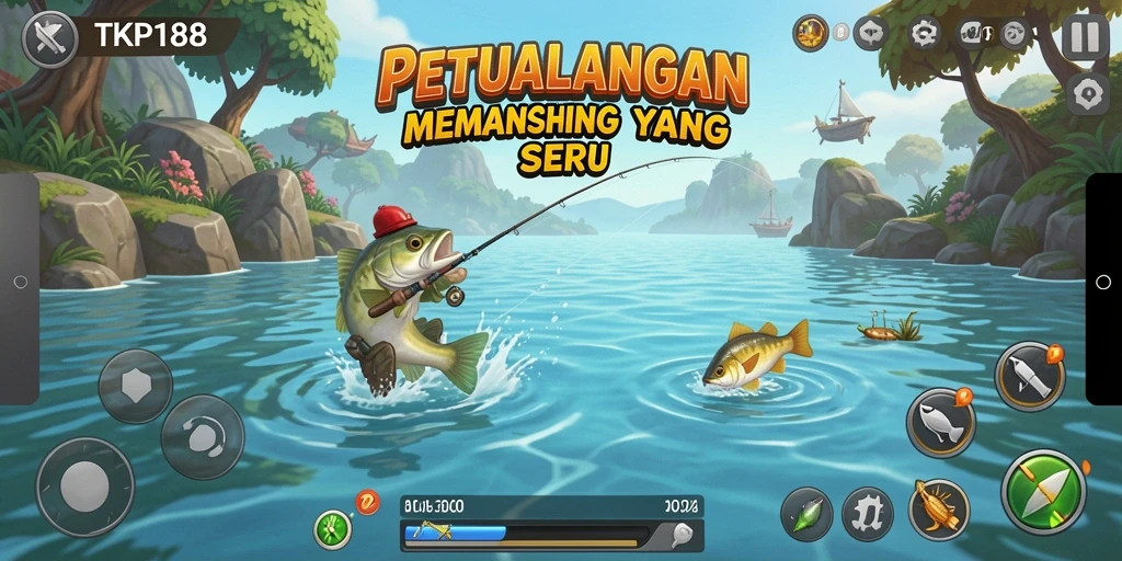 Gameplay menarik TKP188 saat memancing di danau yang indah.