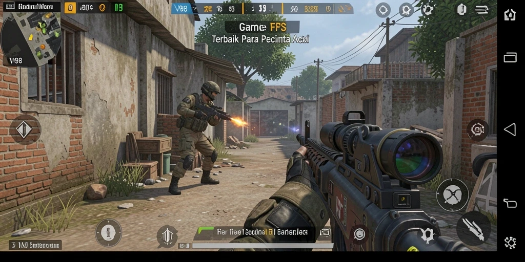 Tampilan gameplay V98 yang menarik dan menegangkan.